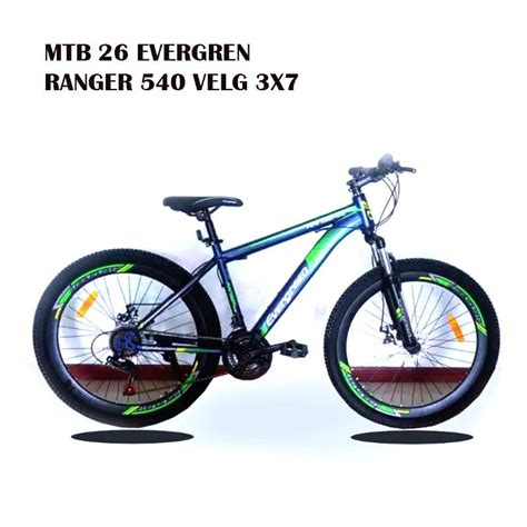 Jual Sepeda Gunung Mtb Evergreen Ranger Velg Tinggi X Speed