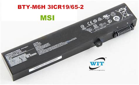 Bty M H Icr Battery For Msi Ge Ge Gp Gp Gl Gl