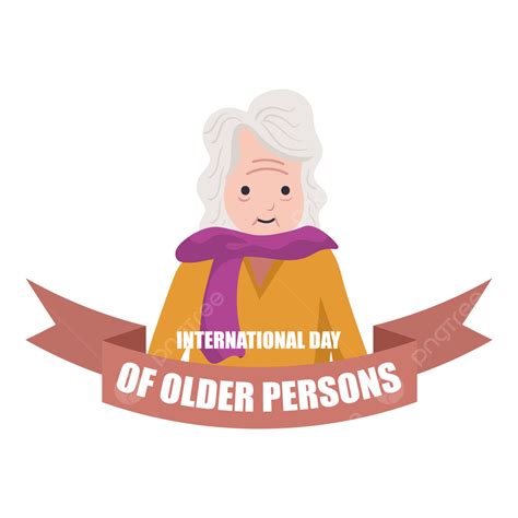 Día Internacional De Personas Mayores Con Hermosa Abuelita Sonriente