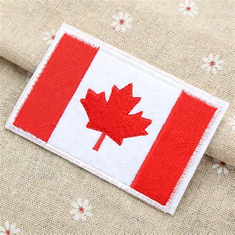 Canada Canadian Country Flag Fashion Embroidered Patches For Clothes