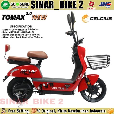 Jual Sepeda Listrik Celcius Tomax Tomax X Electric E Bike