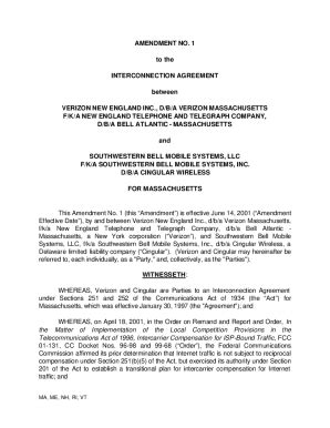 Fillable Online Amendment No To The Interconnection Agreement