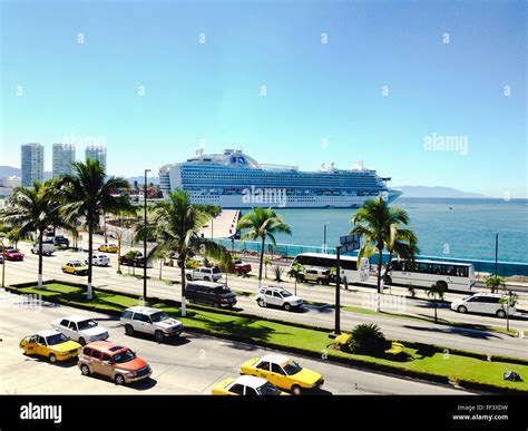 Maritime Terminal With Cruise Ship At The Cruise Port In Puerto