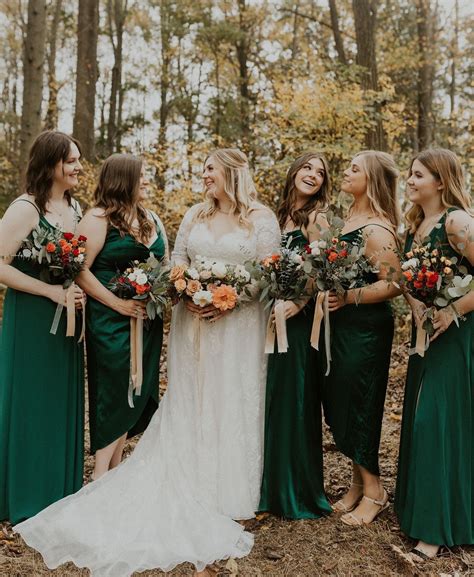 Forest Green Wedding Inspo Verdant Dresses Decor And More Davids