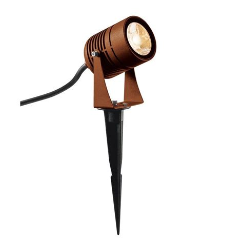 LED SPIKE LED Outdoor Ground Spike Luminaire Rust Coloured IP55