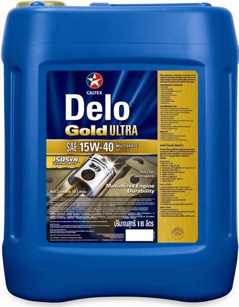 Caltex Delo Gold Ultra engine oil for heavy-duty applications ...