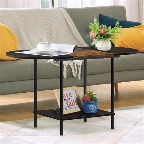 Small Coffee Table with Storage Shelf for Living Room - Walmart.com