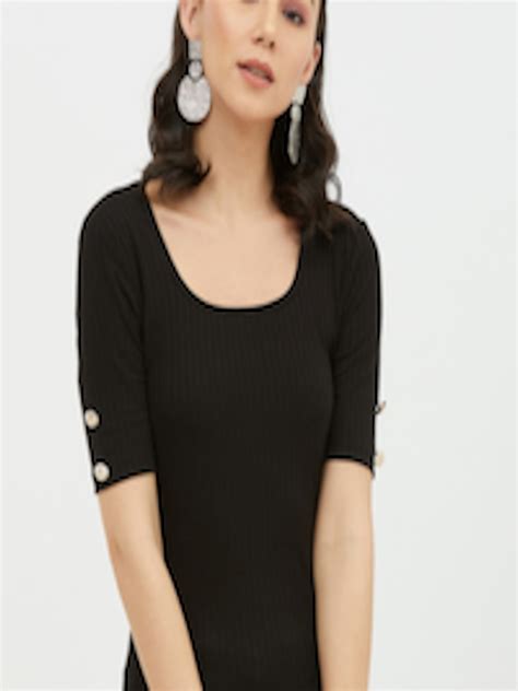 Buy Harpa Black Fitted Top Tops For Women 14112594 Myntra