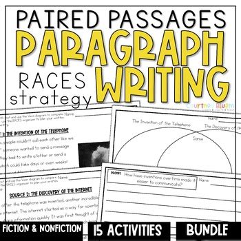 Paired Passages With Writing Prompts Writing Practice Race Strategy