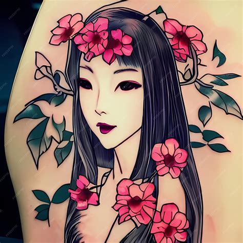 Premium Ai Image Beautiful Girl Tattoo Sketch