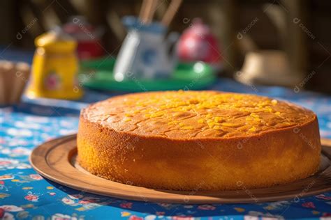 Bolo De Milho Ou Fub Tradicional Festa Junina Caseira No Brasil