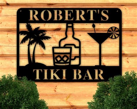 Personalized Metal Bar Sign Custom Metal Sign Outdoor Man Etsy