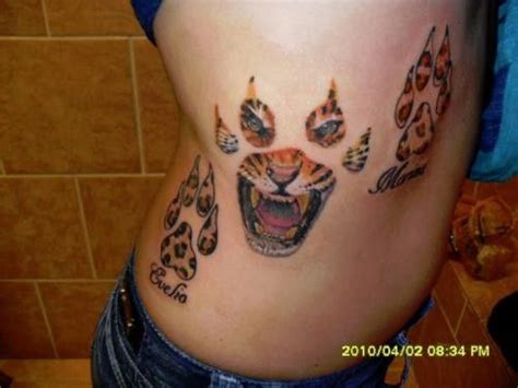 Tiger Paws Anf Head Tattoo On Side Places For Tattoos Tattoos Tattoo Designs