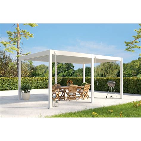 Weide Deluxe Aluminium Pavillon 3 6 x 5 3 M Weiß Pergola Freistehend