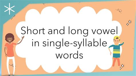 Short And Long Vowels In Single Syllable Words YouTube