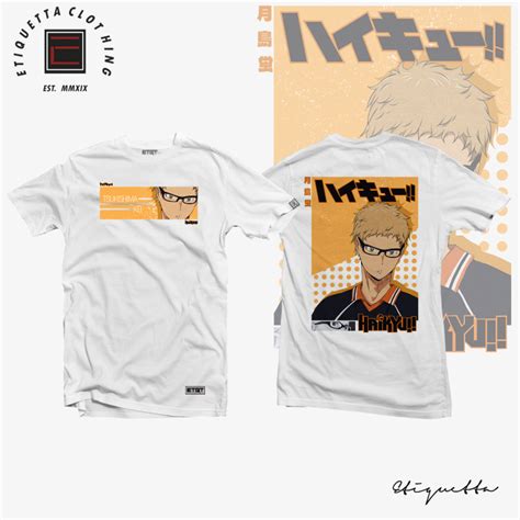 Anime Shirt Unisex Etiquetta Co Haikyuu Kei Tsukishima Lazada PH