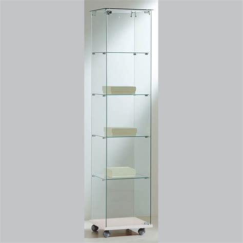 Mm Wide Freestanding Glass Display Case Access Displays