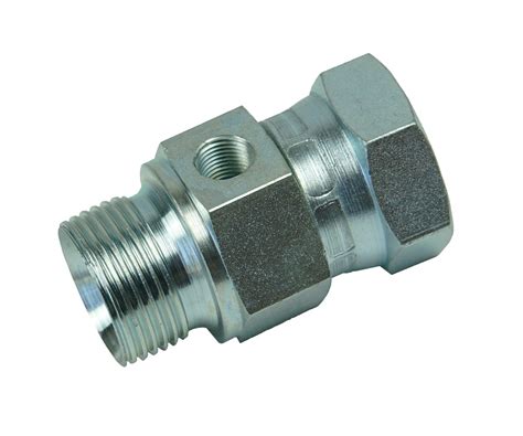 Bspp Male X Bspp Female Swivel With Bspp Gauge Ports Hydracheck