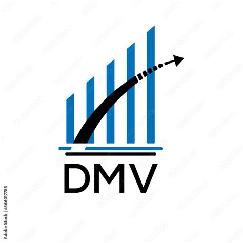 DMV letter logo. DMV blue image on white background. DMV vector logo ...