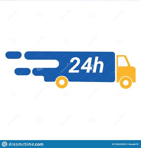 Fast Shipping Delivery Truck Stock Vector Illustration Of Flat