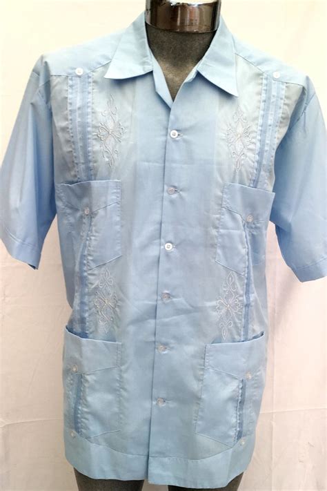 Guayabera Authentic Mexican Shirt Cami Wedding Wear Yucateca 100 Cotton