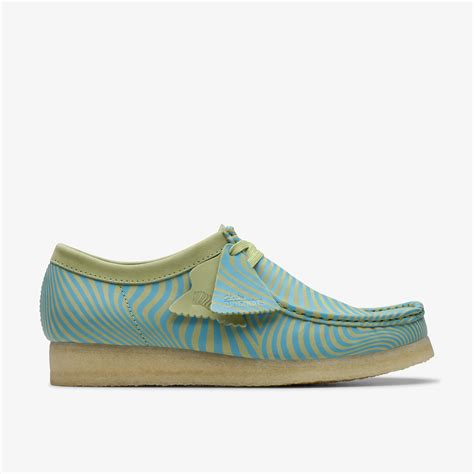 MENS Wallabee Blue/Lime Print Wallabee | Clarks US