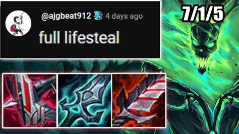 Builds From VIEWERS Full Lifesteal Thresh AD Thresh Top Vs Gnar