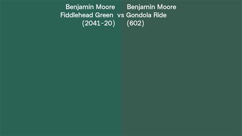 Benjamin Moore Fiddlehead Green Vs Gondola Ride Side By Side Comparison