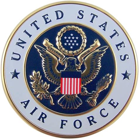 United States Air Force Military Metal Auto Decal Emblem 2 Inch Automotive