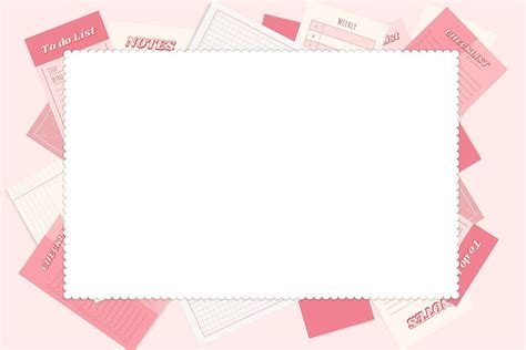 Pink Notepad Planner Set Vector Premium Image By