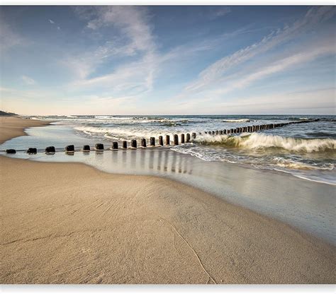 Murando Photo Wallpaper Sea Beach 350x256 Cm 137 8 X 96 5 Non Woven