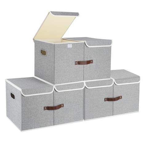 Buy Tyeers Extra Large Storage Bins With Lids And Divider Collapsible Fabric Storage Boxes 3