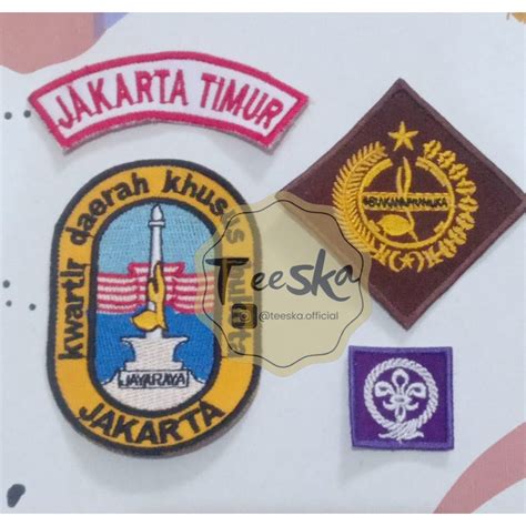 Jual Set Atribut Seragam Pramuka Logo Tunas Kelapa Dan Wosm Logo