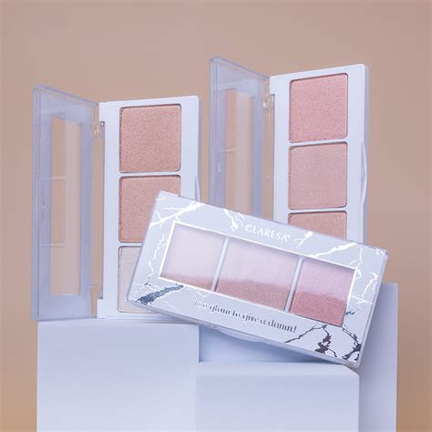 Paleta rozświetlaczy TOO GLAM TO GIVE A DAMN 12 golden glow Claresa