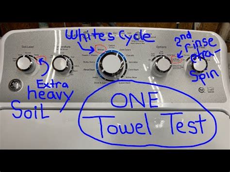 GE Washer GTW500ASNWS One Towel Test Whites Cycle Extra Heavy Soil