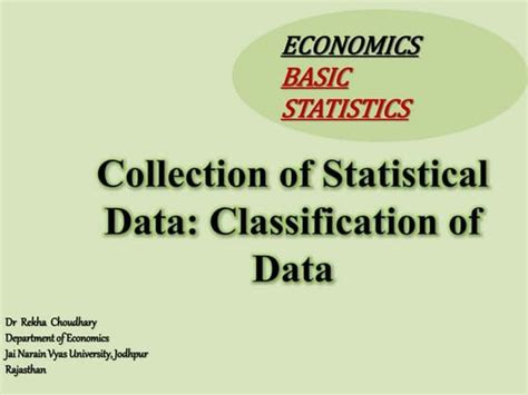 Data Organization And Presentation Statistics For Research Ppt