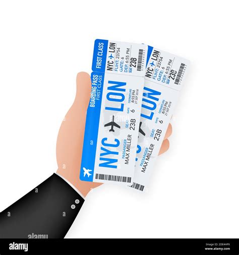 Airline Boarding Pass Tickets To Plane For Travel Journey Airline