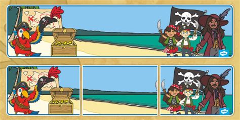 Pirate Themed Blank Display Banner Pirate Banner Twinkl