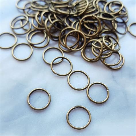 Mm Antique Bronze Jump Rings Pieces Large Jump Rings Etsy