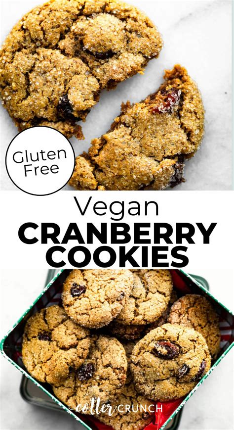 Vegan Cranberry Cookies Recipe Gluten Free