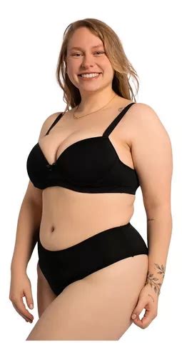 Conjunto Plus Size Lingerie Suti Refor Ado E Calcinha Parcelamento Sem Juros