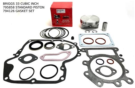 PISTON OVERHAUL KIT FITS BRIGGS STRATTON 33 CUBIC INCH SINGLE