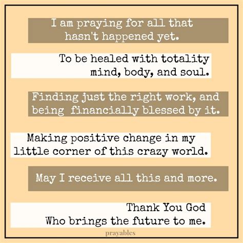 Prayer Future Prayables