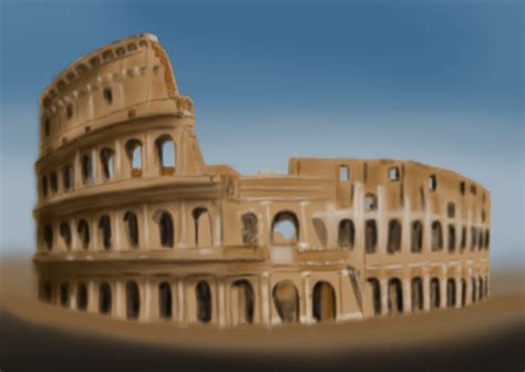 Learn How To Draw The Colosseum Wonders Of The World Step By Step