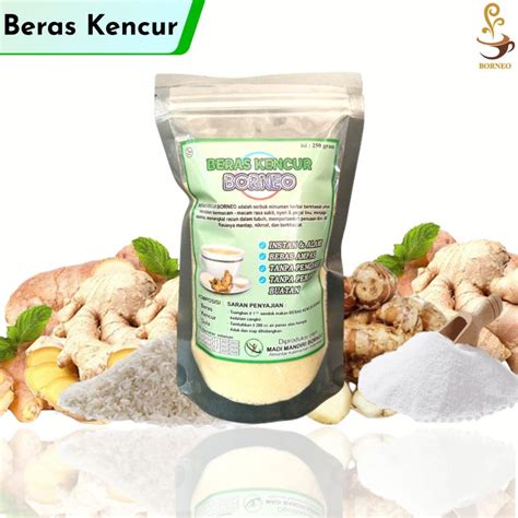 Jual Beras Kencur Borneo 250gram Beras Kencur Bubuk Instan Shopee