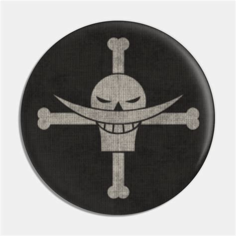 Op 10 Flag Of The Whitebeard Pirates V2 One Piece Jolly Roger Pin Teepublic