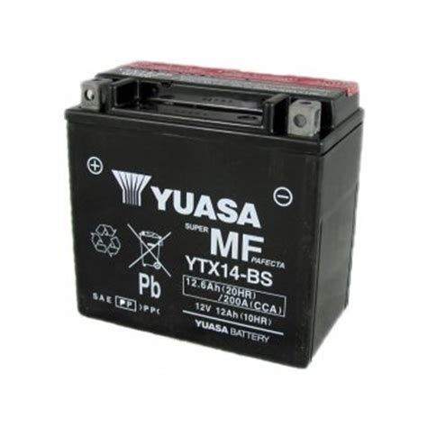 Yuasa Motorcycle Battery YTX14 BS 12V 12 0Ah From County Battery