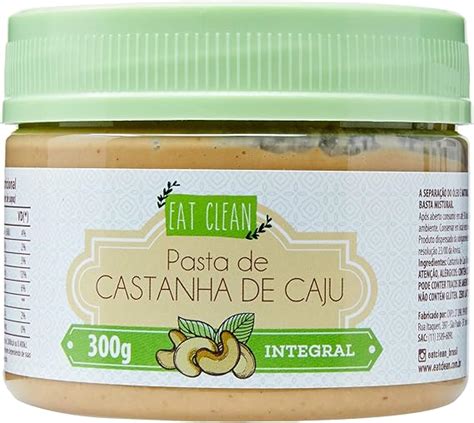 Eat Clean Pasta Castanha De Caju Integral G Amazon Br