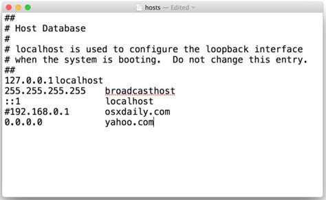 Archivo Mac Hosts C Mo Modificar Etc Hosts En Mac Os X Con Textedit