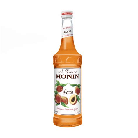 Monin Peach Syrup 750ml Ultimate Cup Of Coffee